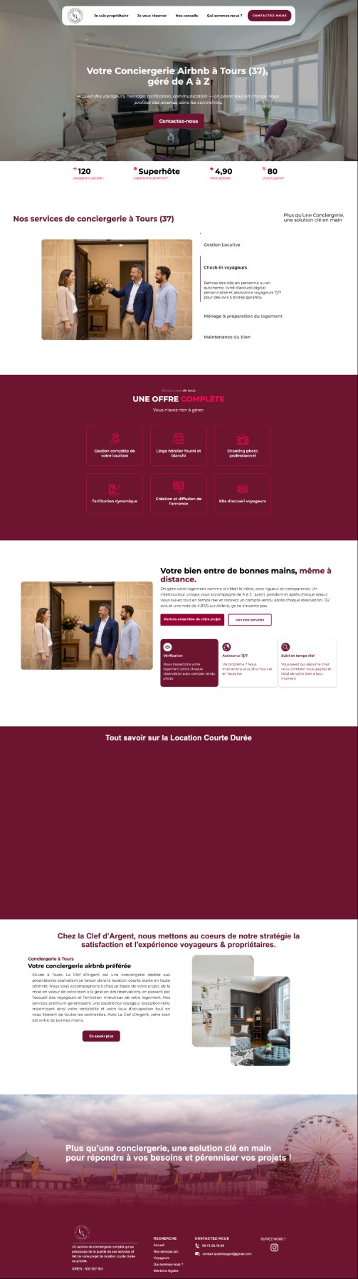 Site La Clef d'Argent concu par Gloweb